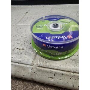 25 VERBATIM CD-RW 700MB 4X 80min Rewritable Disc 95169